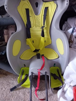 Silla bici niño gris/amarillo Perfecto estado