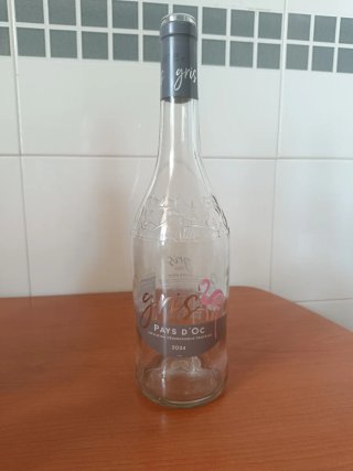 Lote 4 Bottiglie Vino Vuote Decorate