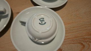 Juego de café de porcelana con flores