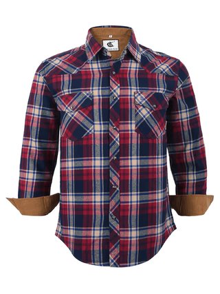 Camisa de franela a cuadros hombre