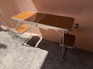 Mesa plegable camping con asientos / mesa campo