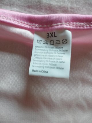 Camiseta rosa esqueleto talla 3XL