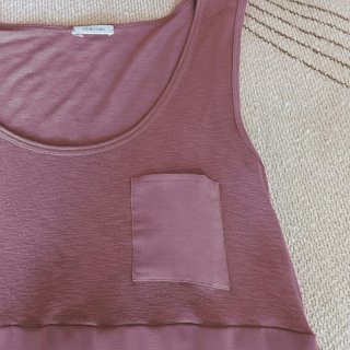 Tunica donna rosa malva con taschino