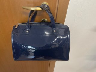 Borsa a bauletto iconica, Armani Jeans blu lucida