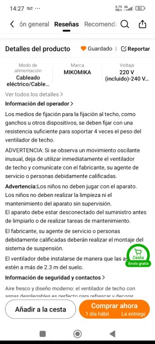 Lámpara Ventilador de Techo Plateado y Blanco