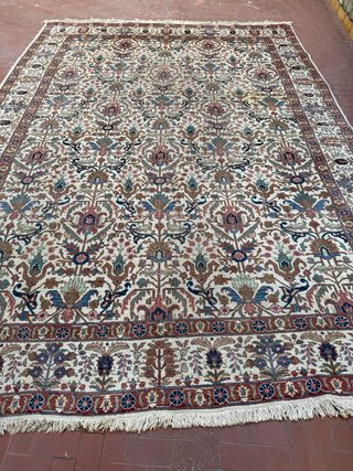Tappeto Persiano Beige e Multicolor