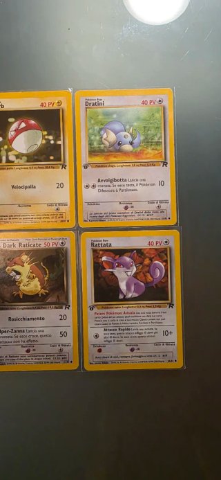 Lotto 6 Carte Pokemon Team Rocket Prima Edizione