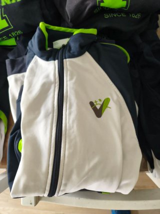 Sudadera Vedruna Cremallera Azul y Blanca