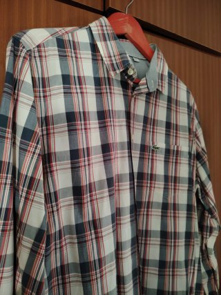 Camisa Lacoste Talla L Cuadros