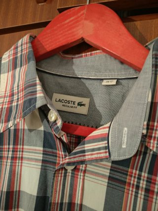 Camisa Lacoste Talla L Cuadros
