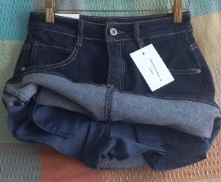 Falda vaquera azul oscuro talla XS