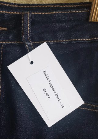Falda vaquera azul oscuro talla XS