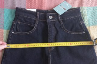 Falda vaquera azul oscuro talla XS