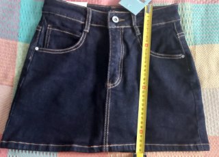 Falda vaquera azul oscuro talla XS