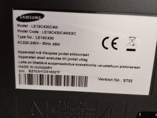 Televisor Samsung 19 Negro