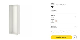 Estructura BESTÅ Ikea sin abrir