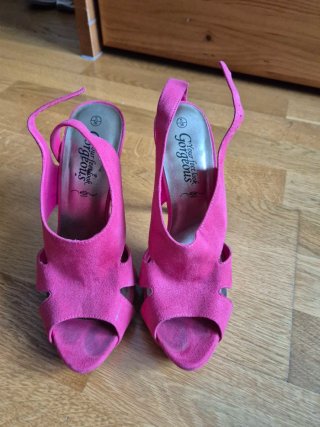 Sandalias Fuchsia Tacón Talla 38