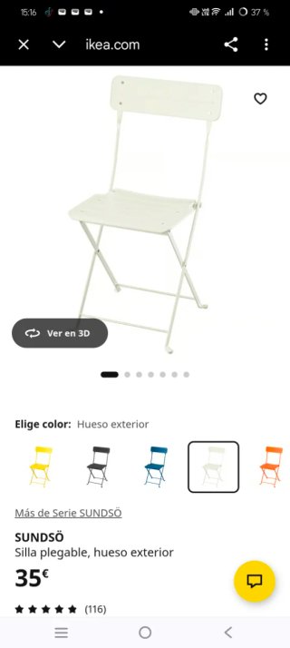 Silla plegable exterior SUNDSÖ beige