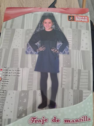 Disfraz para niña de mantilla