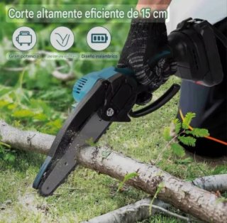 Motosierra Inalámbrica Recargable (2 Baterías)