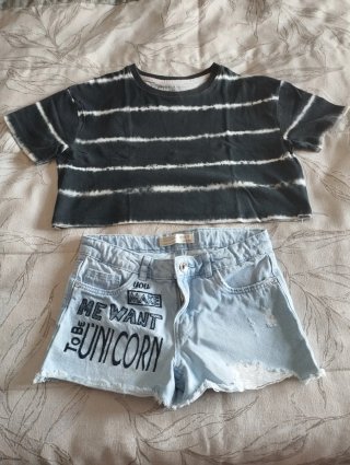 2 Camisetas de manga corta y Pantalón corto 7 años