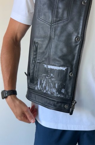 Chaleco motero de cuero Nomad Speed and Strength