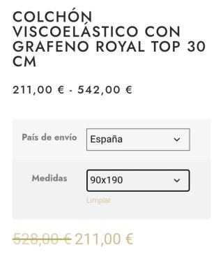 Colchón Royal Top Confort