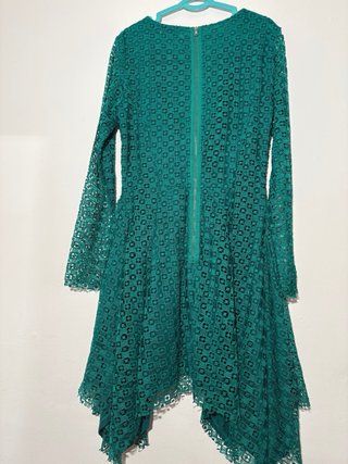 Vestido H&M Encaje Verde Talla 40