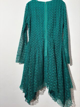 Vestido H&M Encaje Verde Talla 40