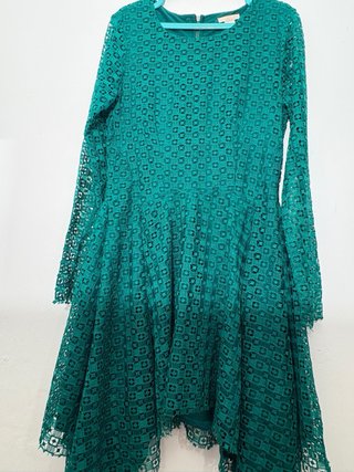 Vestido H&M Encaje Verde Talla 40