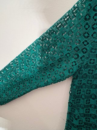 Vestido H&M Encaje Verde Talla 40