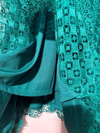 Vestido H&M Encaje Verde Talla 40