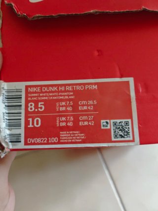 Nike Dunk High Retro PRM "Summit White / Phantom"
