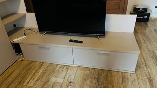 Mobile porta TV bianco e tortora