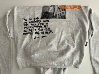 Sudadera con capucha gris y naranja INSIDE TallaXS