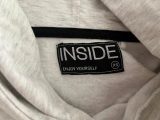 Sudadera con capucha gris y naranja INSIDE TallaXS