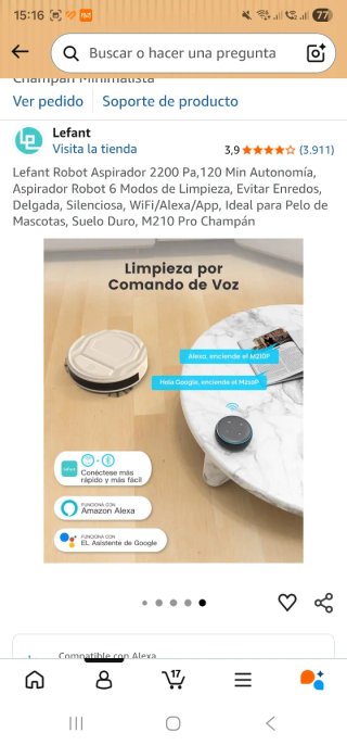 Robot aspirador Lefant