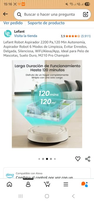 Robot aspirador Lefant