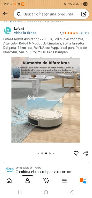 Robot aspirador Lefant