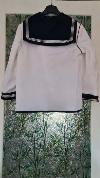 Traje Comunión Niño. Talla 10 Blanco y azul marino