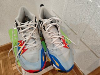 Zapatillas Baloncesto Grises y Multicolor