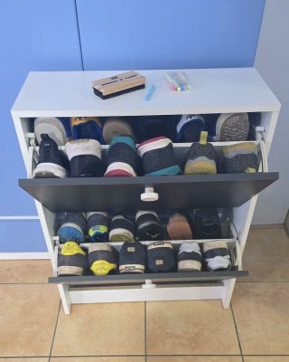 Zapatero para 12 pares con pizarra