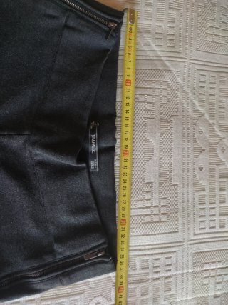 Pantaloni Zara Donna Grigio Taglia L