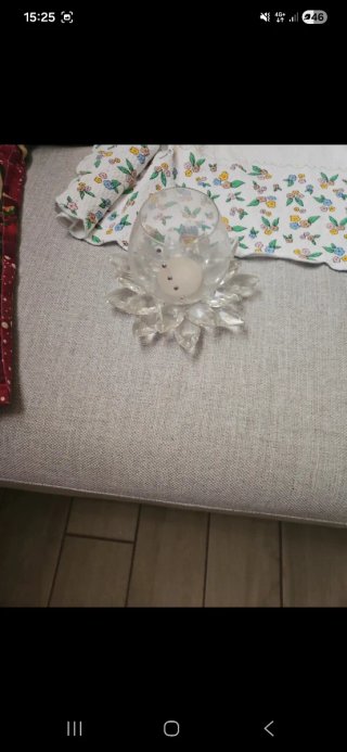 Portacandele in cristallo decorato
