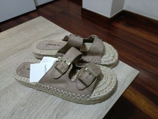 Sandalias Natura Ante Beige Talla 39