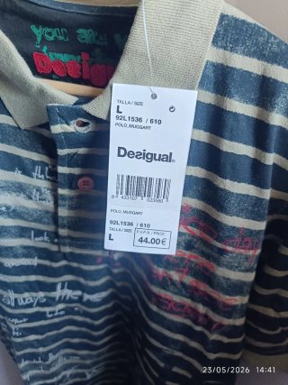 Polo Desigual Talla L Rayas