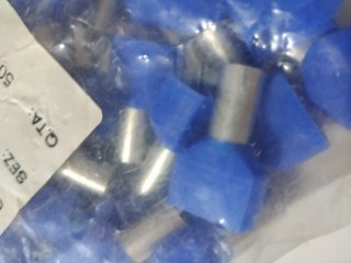 50 Puntalini isolati doppi 2x16mmq Blu