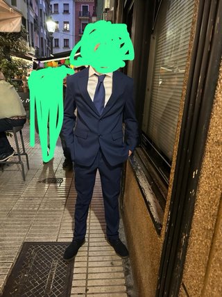Traje Zara Azul Chaqueta 48 Pantalón 40