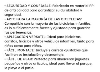 Cesta Bicicleta Infantil Arcoíris