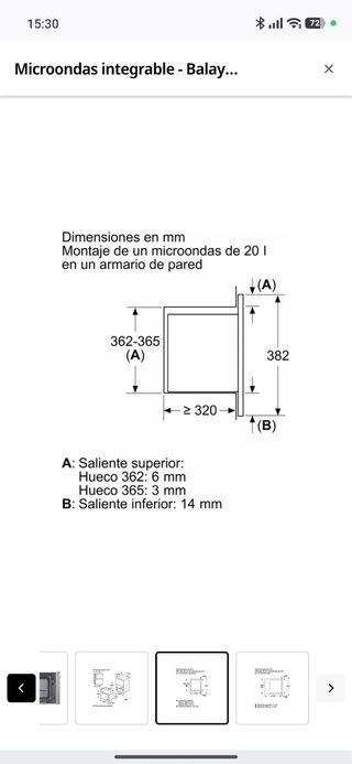 Microondas Balay Encastrable